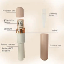 Load image into Gallery viewer, 2 in 1 Face Shaver and Eyebrow Trimmer Rechargeable Lips Body Facial Hair Remover