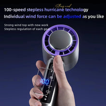 Load image into Gallery viewer, Portable Handheld Turbo Fan 100 Wind Speeds Adjustable Mini Personal Fan Battery Operated Electric Eyelash Fan