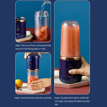 Load image into Gallery viewer, Portable Juicer Blender 300ml Electric Fruit Juicer USB Charging Lemon Orange Fruit Juicing Cup Smoothie Blender Machine