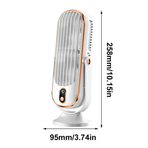 Air Cooling Fan USB Rechargeable 1800mAh Tower Table Fan 5 Speeds Refrigeration Air Conditioning Fan Brushless Motor LED Display