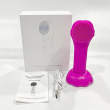 Load image into Gallery viewer, Ultrasonic Silicond Facial Cleansing Brush Waterproof Electric Skin Massager Device For Deep Cleaning