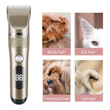 Load image into Gallery viewer, Professional Cat Dog Hair Clipper All Metal Rechargeable Pet Trimmer Cat Shaver Cutting Machine Puppy Grooming Haircut Low Noice