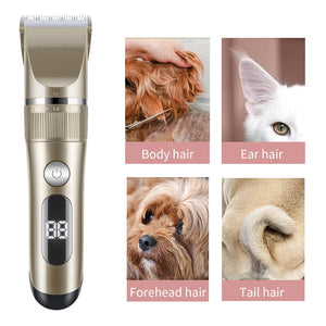 Professional Cat Dog Hair Clipper All Metal Rechargeable Pet Trimmer Cat Shaver Cutting Machine Puppy Grooming Haircut Low Noice