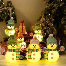 Load image into Gallery viewer, LED Light Christmas Snowman Lights Glowing Feature Top Hat Design Snowman LED Lights Handmade Christmas Snowman Decoration