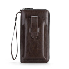 Load image into Gallery viewer, Cowhide Long Wallets Fashion Large Capacity Soft Leather Coin Purse Multifunction Zipper Phone Clutch Bag Male Men