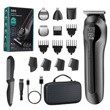 Load image into Gallery viewer, 6 in 1 Multifunctional Grooming Kit Hair Clipper With Digital Display High Power Electric Shaver Nose Hair Trimmer