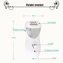 Load image into Gallery viewer, Rechargeable 3 in 1 Lady Epilator Hair Shaver Removal For Women Foot Care Electric Hair Callus Remover Device Depilador