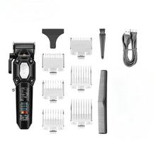 Load image into Gallery viewer, Electric Hair Clipper Transparent Body Hair Trimmer LED Intelligent Digital Display Electric Push Shear Powerful
