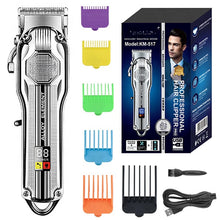Load image into Gallery viewer, Professional Barber Electric Metal Housing Hair Clipper Rechargeable Hair Trimmer For Men Beard Hair Cutter Machine