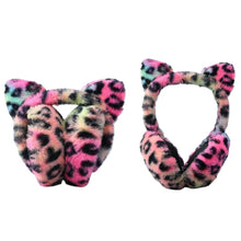 Load image into Gallery viewer, Leopard Print Personality Earmuffs Plush Autumn and Winter Windproof for Woman