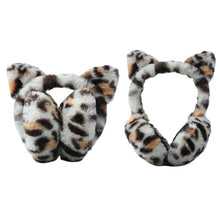 Load image into Gallery viewer, Leopard Print Personality Earmuffs Plush Autumn and Winter Windproof for Woman