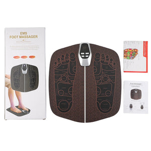 Electric EMS Foot Massager Pad Muscle Stimulator Foot Cushion Foldable Foot Massager Mat With Remote Control for Man Woman