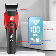 Load image into Gallery viewer, Electric Dog Clipper Dog hair Shaver With LED Light Pet Grooming Clippers For Large Dog Cat Haircut Trimmer Kits  Rechargeable