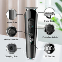 Load image into Gallery viewer, Hair Trimmer Cordless Hair Cutting Machine Electric Haircut Professional Hair Clipper Digital Display Trimmer for Men