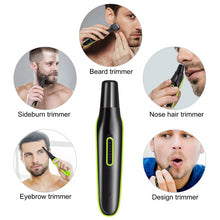 Load image into Gallery viewer, 5 in 1 Mens Beard Trimmer Nose/Eyebrow Hair Trimmer Shaver Hair Cutting Kit USB Rechargeable