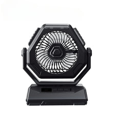 Load image into Gallery viewer, 6000mAh Camping Fan Rechargeable Outdoor Fan Ceiling Oscillating Fan Portable Air Conditioner Air Cooler with Lighting