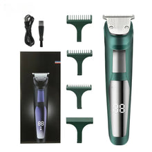 Load image into Gallery viewer, Waterproof Barber The Electric LED Displays The Hairdressing Tool USB Clipper Shaved Hair Carved Oil Head Push Shear