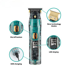 Load image into Gallery viewer, Hair Trimmer Professional Trimmer Rechargeable Hair Clipper Waterproof Hair Cutting Machine T-Blade Trimmer for Men