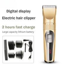 Load image into Gallery viewer, Professional Barber Hair Clipper Electric Shave Razor Finish Cutting Machine Beard Rechargeable Trimmer Shaver