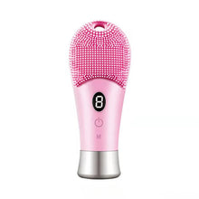Load image into Gallery viewer, Electric Silicond Face Cleansing Brush Ultrasonic Facial Deep Pore Cleaning Skin Massager Washable Machine