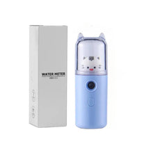 Load image into Gallery viewer, Cute Cat Nano Mist Facial Sprayer Beauty Instrument USB Humidifier Rechargeable Nebulizer Face Steamer Moisturizing Beauty Tool