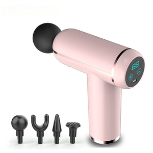 Portable LCD Massage Gun For Body Neck Back Electric Percussion Massager Deep Tissue Muscle Relaxation Fitness Slimming