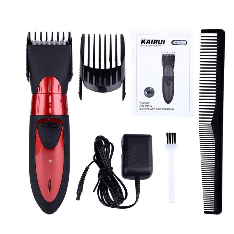 Professional Waterproof Men Baby Electric Hair Trimmer Red Cutter Beard Clipper Men's Body Care Tools With Stainless Steel Blade