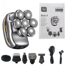 Load image into Gallery viewer, 7-Blade Electric Shaver For Men Hair Trimmer Beard Razor Rechargeable Body Bald Shaving Machine
