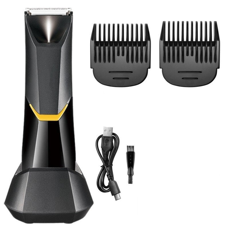 Washable Electric Groin & Body Trimmer for Men & Women Shaver & Body Groomer Beard Grooming Rechargeable Pubic Hair Trimmer