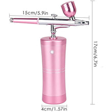 Load image into Gallery viewer, Rechargeable Face Spary Airbrush Kit Compressor Spray Pump Dual Action Handheld Airbrush for Makeup