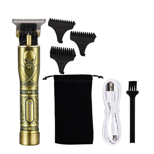 Hair Trimmer Li T-Outliner Skeleton Heavy Hitter Cordless Trimmer Men 0 Mm Baldhead Hair Clipper Finishing Hair Cutting Machine