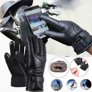 Men Heated Gloves Rechargeable USB Hand Warmer Electric Heating Gloves Winter Cycling Thermal Touch Screen Bike Gloves Windproof