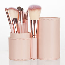 Load image into Gallery viewer, 7PC Makeup Brush Set With Case Organizer Pink Blush Eyeshadow Concealer Lip Cosmetics Make up For Powder Foundation Beauty Tools