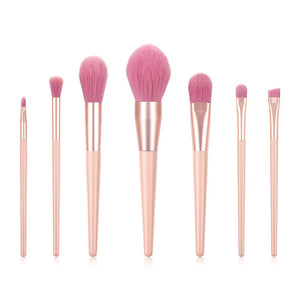 7pcs Nude Pink Makeup Brushes Kit Beauty Make Up Tool Loose Powder Concealer Blush Eyeshadow Brush Cosmetic Set