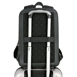 Backpack For Man Business Waterproof Waxy Glue Rucksack Multifunctional USB Charging Ruaban Black Bag For Laptop 15.6 Inch