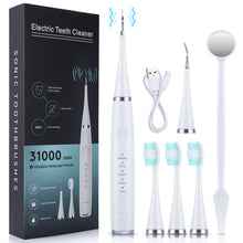 Load image into Gallery viewer, 2 in 1 Dental Whitening Electric Tooth Brush Tartar Remover Teeth Cleaner Kit Travel Toothbrushes Accessories 3 Nozzles Heads