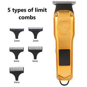 Hair Clipper Electric Hair Trimmer Cordless Shaver Trimmer 0mm Men Barber Hair Cutting Machine for Men Rechargeable USB
