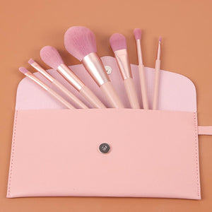 7pcs Nude Pink Makeup Brushes Kit Beauty Make Up Tool Loose Powder Concealer Blush Eyeshadow Brush Cosmetic Set