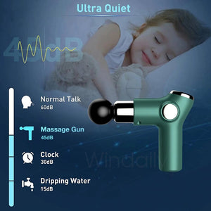 Mini LCD Massage Gun 32 Speed Touch Screen Deep Tissue Percussion Muscle Mini Massager Fascial Gun For Pain Relief Body Massage
