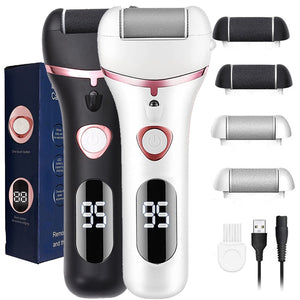 NEW  Electric Foot File Rechargeable Waterproof Hard Skin Remover Foot with 3 Rollers Foot Files for Hard Skin and Dead Skin