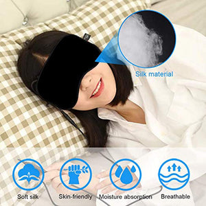 USB Steam Sleeping Eye Mask Shading Mask For Sleep Soft Adjustable Temperature Control Electric Heated Eye Mask to Relieve Eye