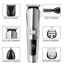 Load image into Gallery viewer, Professional Multifunction Beard Hair Trimmer Waterproof 6 In 1 Hair Clipper Electric Razor for Men Grooming  Kit