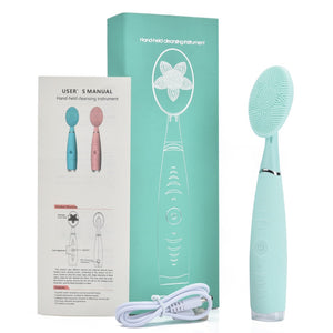 Ultrasonic Facial Cleansing Rechargeable Vibration Face Cleaning Brush Face Washing Pore Clean Massager Skin Care Tool
