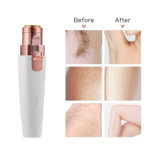 2 In 1 Electric Eyebrow Trimmer Female Women Epilator Eye Brow Lip Hair Removal Mini Painless Face Whole Body Shaver