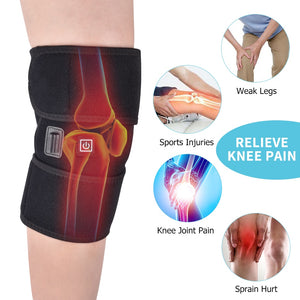 Heating Knee Pads Knee Brace Support Pads Thermal Heat Treatment Wrap Hot Compress Knee Massager for Cramps Arthritis Pain Relief