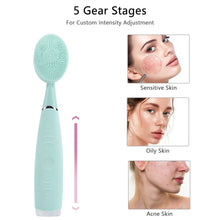 Load image into Gallery viewer, Ultrasonic Facial Cleansing Rechargeable Vibration Face Cleaning Brush Face Washing Pore Clean Massager Skin Care Tool
