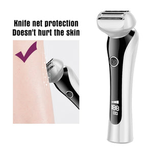 Painless Epilator Electric Razor Body Hair Remover Shaver For Lady Women Bikini Trimmer Waterproof USB Rechargeable LCD Display