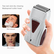 Load image into Gallery viewer, Men&#39;s Shaver Beard Travel USB Double Blade Shaving Trimmer Short Hair Removal Male Machine Clipper