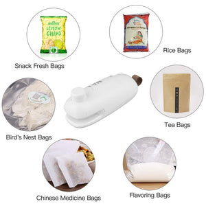 Portable Mini Sealer 2 In 1 Multifunctional Opening and Sealing Home Heat Bag Food Snacks Kitchen Bag Sealing Machine