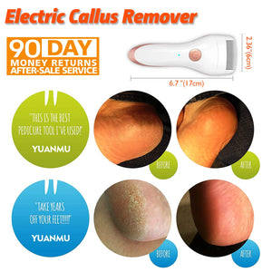 Electric Foot Callus Remover Portable Electronic Foot File Pedicure Tools Pedicure with 3 Rollers USB Rechargeable Foot Care